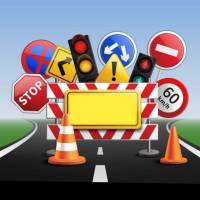 عکس آگهی موانع پلاستیکی راهنمایی رانندگی